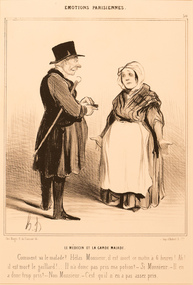 Artwork, other - 714 Le medicin et la garde malade, Honore Daumier