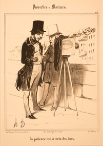 Artwork, other - 805 La patience est la vertu des anes 1840, Honore Daumier