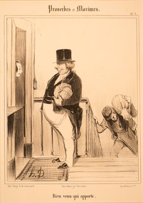 Artwork, other - 807 Bien venue qi apporte 1840, Honore Daumier