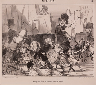 Artwork, other - 2278 Vue prise dans la nouvelle rue de Rivoli, Honore Daumier