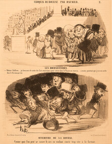 Artwork, other - 2342 Les boursicotieres/ Ouverture de la Bourse, Honore Daumier