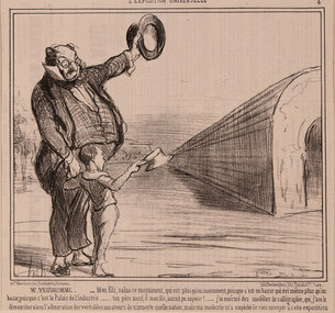 Artwork, other - 2667 Mr Prudhomme "Mon fils, salue ce monument...", Honore Daumier