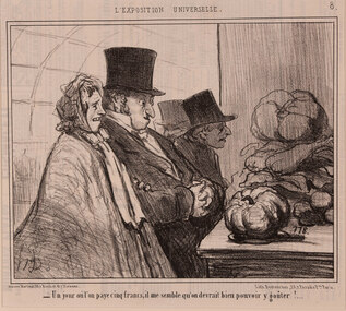 Artwork, other - 2671 Un jour ou l'on paye cinq francs, Honore Daumier