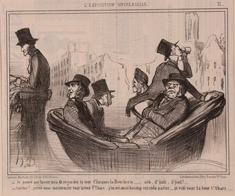 Artwork, other - Je poue pas lasser moa de regarder la tour St Jacques, Honore Daumier