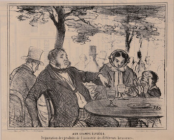 Artwork, other - 2681 Aux Champs Elysees. Degustation, Honore Daumier