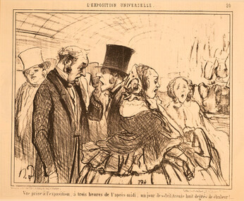 Artwork, other - 2683 Vue prise a l'exposition, a trois heures, Honore Daumier