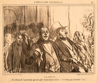 Artwork, other - 2692 La sortie ...l'air !, Honore Daumier