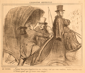 Artwork, other - 2702 Le cocher."Voyons bourgeois, disputez-vous ma voiture ...", Honore Daumier