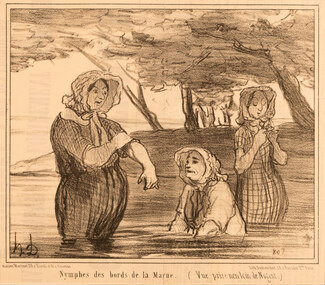 Artwork, other - 2710 Nymphs des bords de la MARNE, Honore Daumier