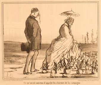 Artwork, other - 2713 [dame and gent inspect turnips], Honore Daumier