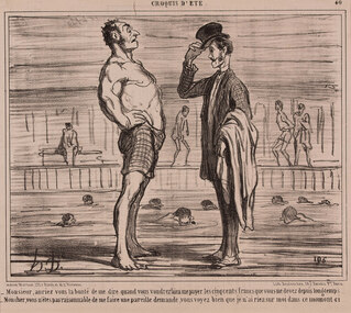 Artwork, other - 2875 Monsieur, auriez vous la bonte de me dire quand vous voudrez bien me payer, Honore Daumier
