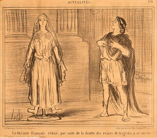 Artwork, other - 3802 Le theatre francais reduit, Honore Daumier