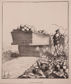 Artwork, other - 3831 l'Unite allemande, Honore Daumier