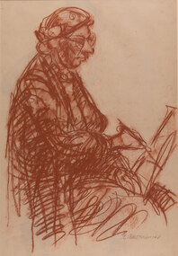 Work on paper - (1) Nude / (2) Portrait of a Fellow Artist, Ludwik Dutkiewicz