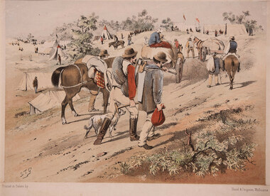 Artwork, other - The New Rush c. 1865, S. T. Gill
