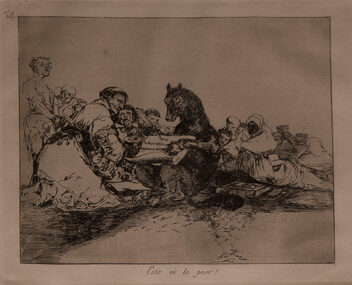 Artwork, other - This is the Worst of All [Esto es lo peor] c. 1810 - 1820. Published 1863. Disasters of War, Francisco Goya