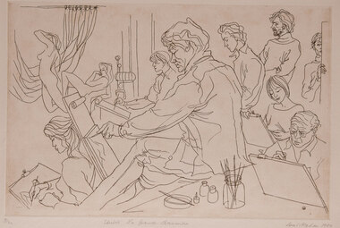 Artwork, other - Le Studio Grande Chaumiere 1984, Louis Kahan