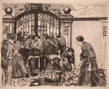Artwork, other - Onslaught [Sturm] 1897, Kathe Kollwitz