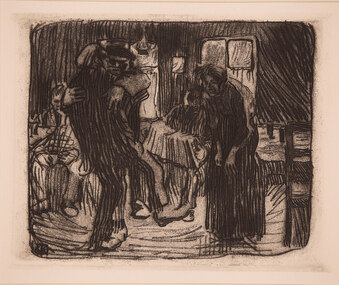 Artwork, other - Hamburg Tavern  [Hamburger Kniepe] 1901, Kathe Kollwitz