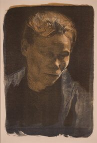 Artwork, other - Bust of Working Woman with Blue Shawl 1903, Kathe Kollwitz