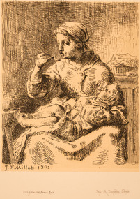 Artwork, other - The Billful [la bouille] 1861, Jean Frangois Millet