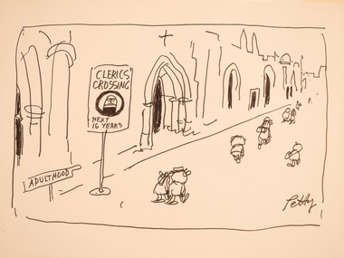 Artwork, other - Clerics Crossing: next 16 years, Bruce Petty