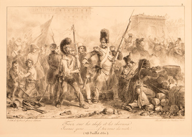 Artwork, other - Tirez sur les chefs et les chevaux Jeunes gens, f tez vous du retse 1830, Auguste Raffet