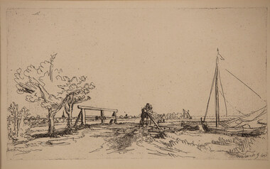 Artwork, other - Figures by the Lake, Rembrandt [attrib. to]
