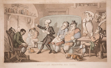 Artwork, other - Doctor Syntax Reading his Tour, Thomas Rowlandson
