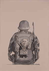 Drawing - Untitled [John Howard in the US Military Kitbag], John Spooner