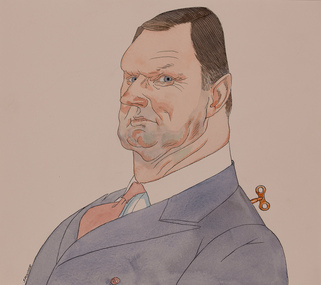 Drawing - Untitled [Caricature  of Robert Doyle, then Leader of the Opposition in the Parliament of Victoria], John Spooner