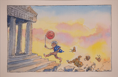 Drawing - [George W Bush in Election Fancy Dress] Undated [2004], John Spooner