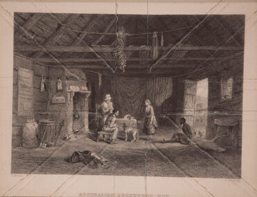 Artwork, other - Australian Shepherds Hut 19th Century, Samuel Prout