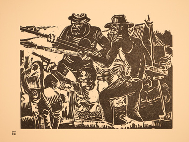 Work on paper - The Pike Men, Peter Miller
