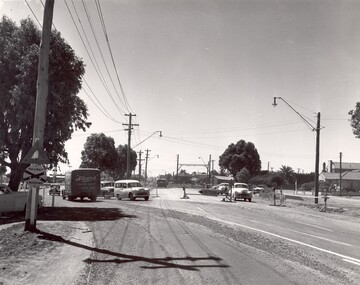 Nepean Highway has been diverted around the level crossing at Moorabbin while work takes place to lower the station below street level.