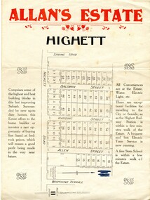 Pamphlet - Colour, Allan's Estate Highett, 1930s