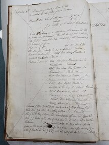 Handwritten minutes from the first meeting of the Star of Moorabbin Division of the Sons of Temperance