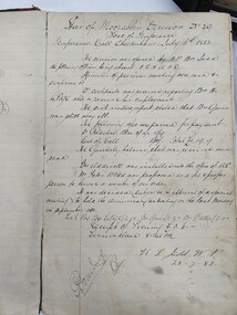 Handwritten minutes from the meeting dated 6 July 1882
