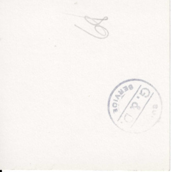 Reverse of photo showing photographic service