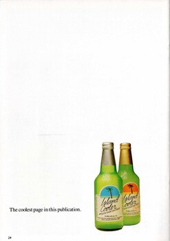 Back cover featuring an advertisement of Island Cooler