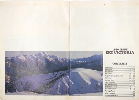 Ski Victoria - Contents page