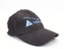 Side view of cap bearing a blue and white Falls Creek advertising logo