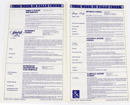 Travel and Lodge information printed in blue