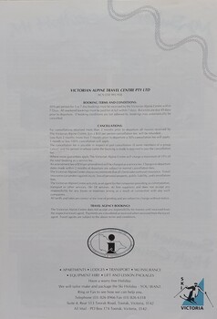 An explanation of booking terms and conditions.