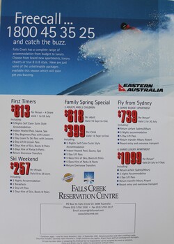 Information about a range of packages and prices as well as contact details,