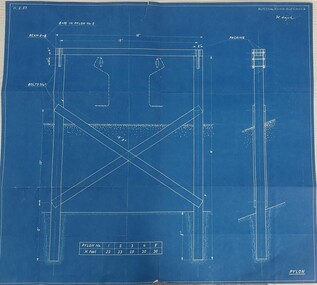 Pylon No.5 Drawing - Blueprint for construction of Chairlift