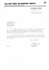 A letter related to a request by Bob to use his crawler tractor with a blade attached.