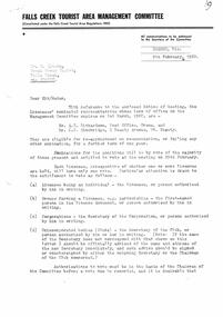 A letter outlining the procedure for the election of new representatives to the Committee