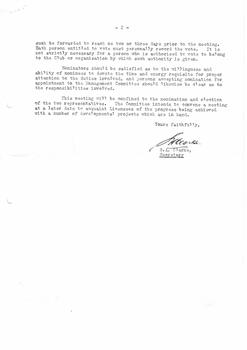 Final Page of letter outlining process and purpose of meeting.