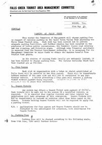 A letter outlining the reasons for introduction of parking fees